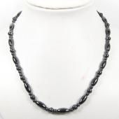 Mens Magnetic Hematite 6x12mm Oval Beads Strands Necklace